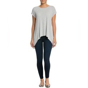 SPANX Jean-ish Ankle Leggings Pants Size Large Black Back Pockets
